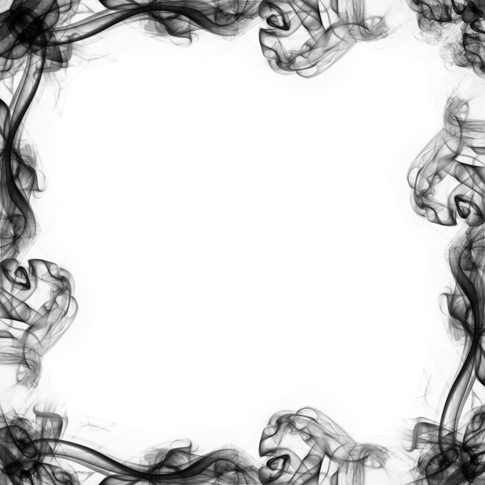 Abstract Black Smoke Frame png