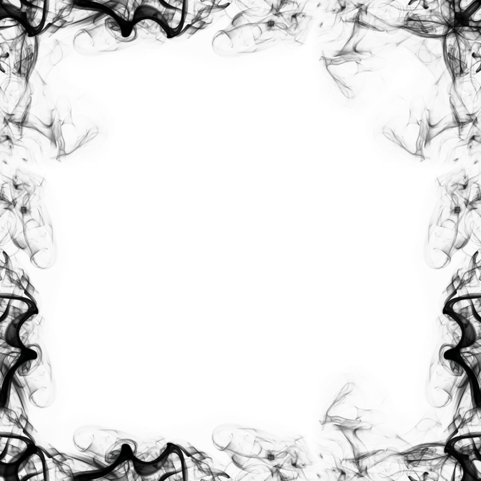 Abstract Black Smoke Frame png