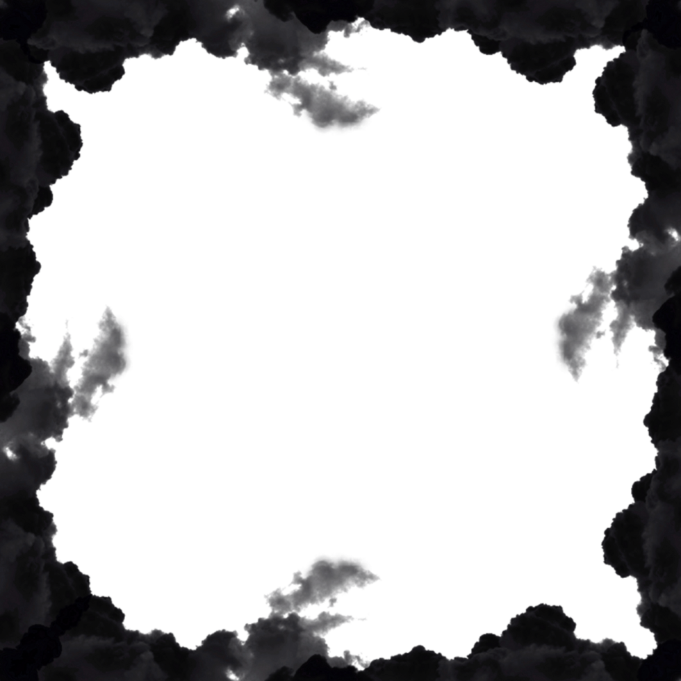 Abstract Black Fog Frame png