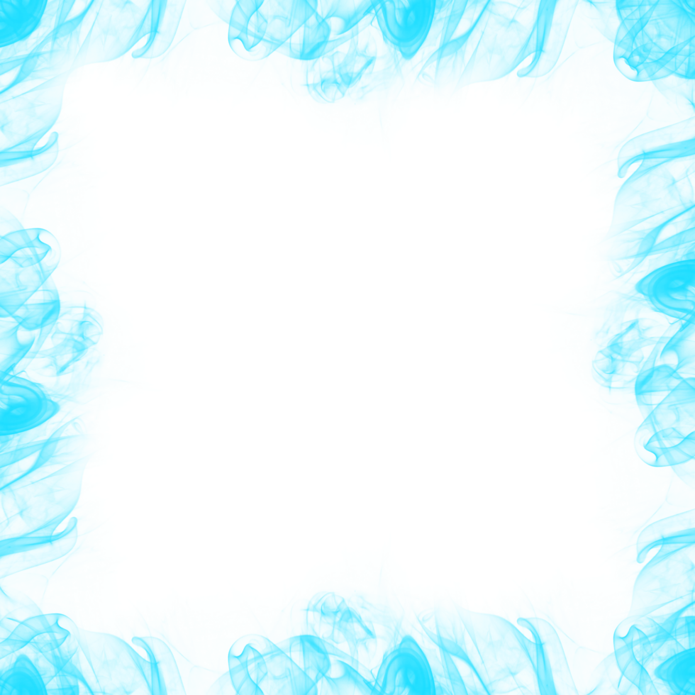 Abstract Cyan Smoke Frame png