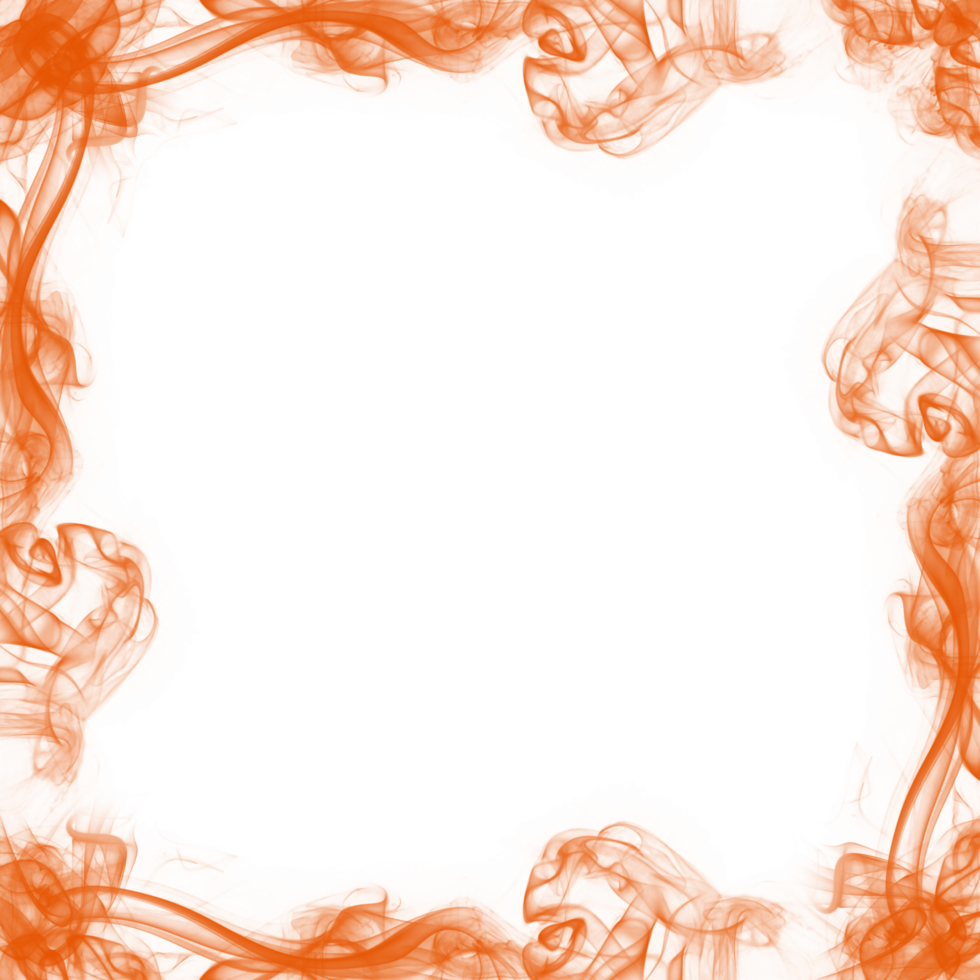 Abstract Orange Smoke Frame png