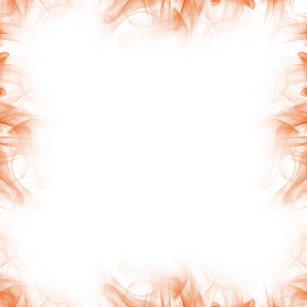 Abstract Orange Smoke Frame png