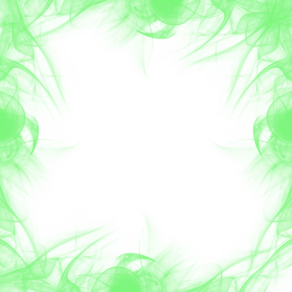 Abstract Green Smoke Frame png