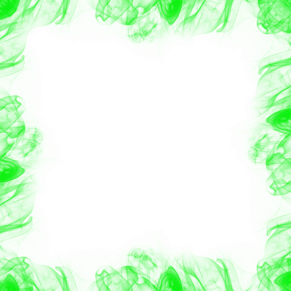 Abstract Green Smoke Frame png