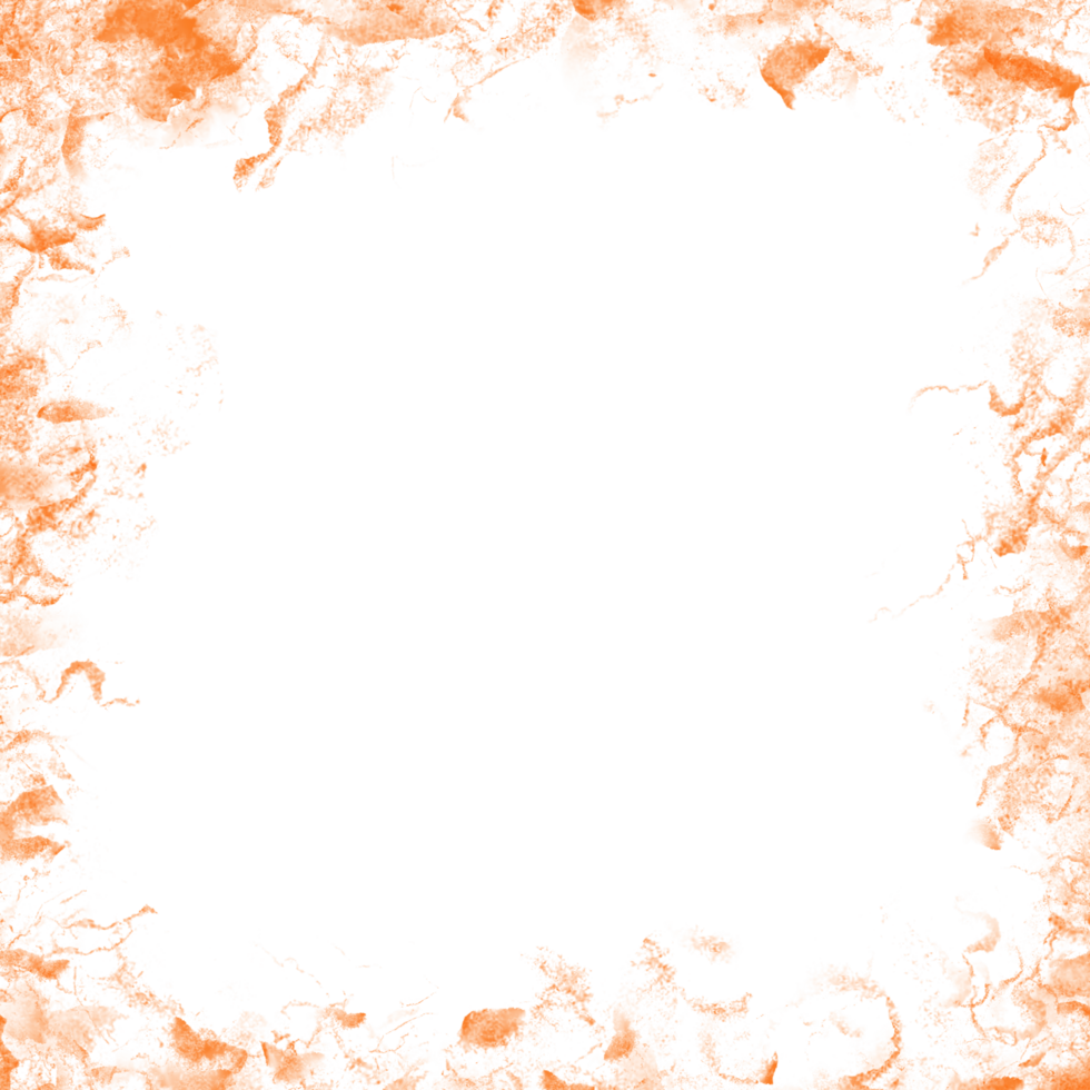 Orange Frost Blotch Border Frame png