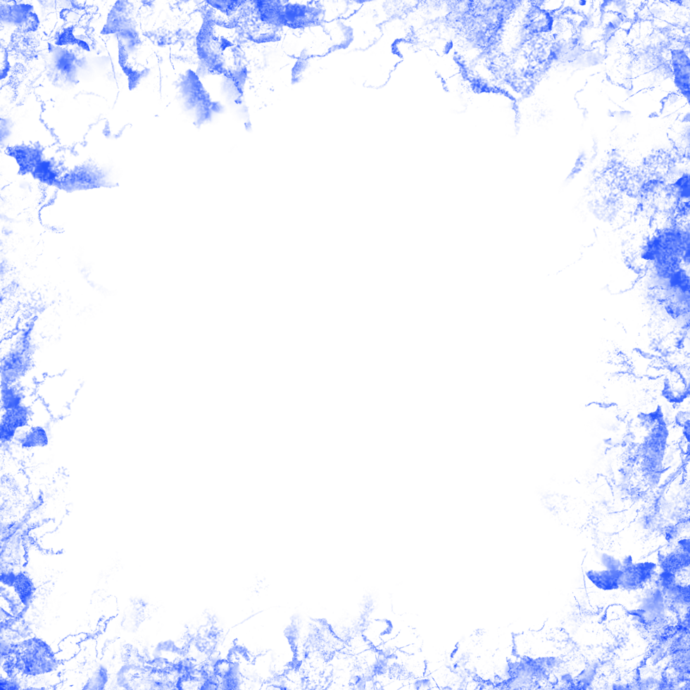 Blue Frost Blotch Border Frame png