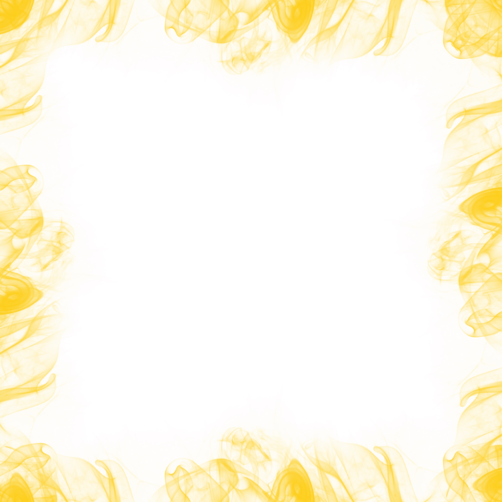Abstract Yellow Smoke Frame png