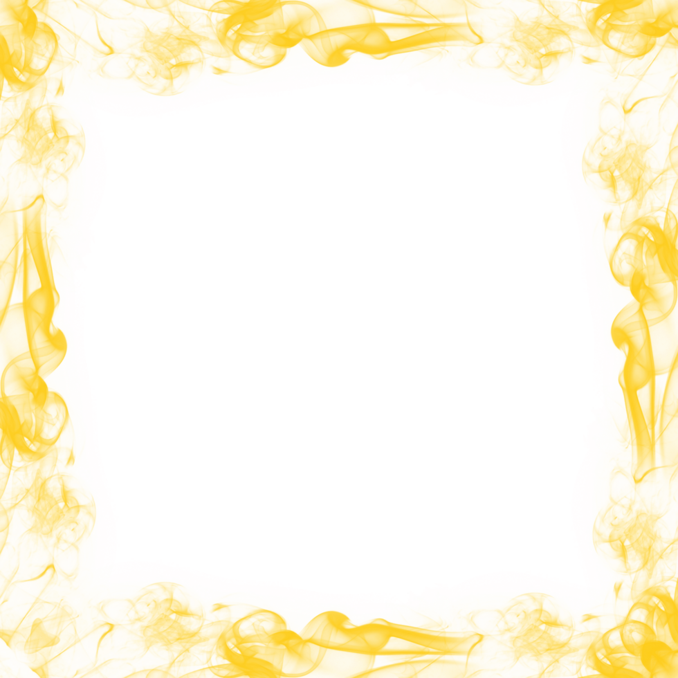 Abstract Yellow Smoke Frame png