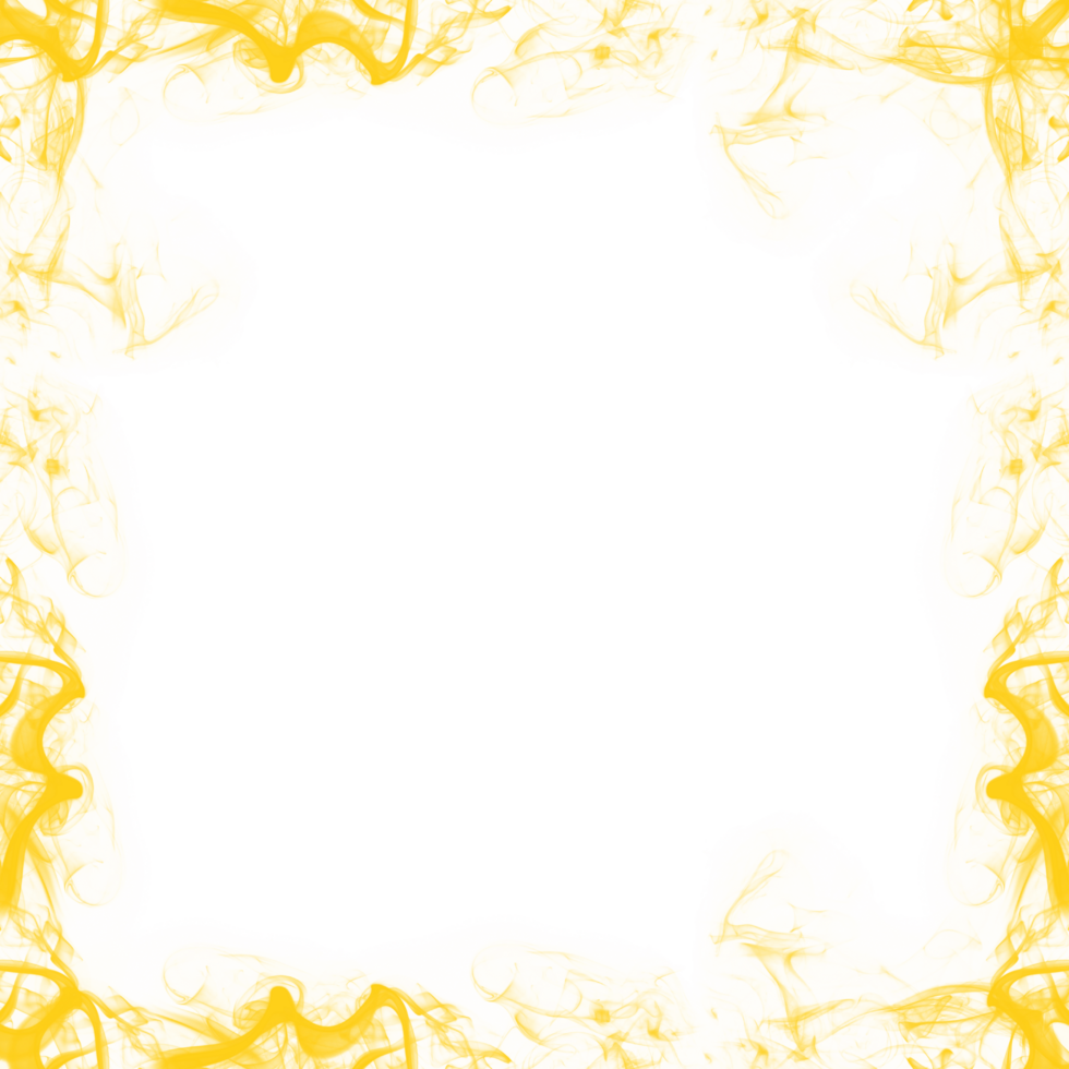 Abstract Yellow Smoke Frame png