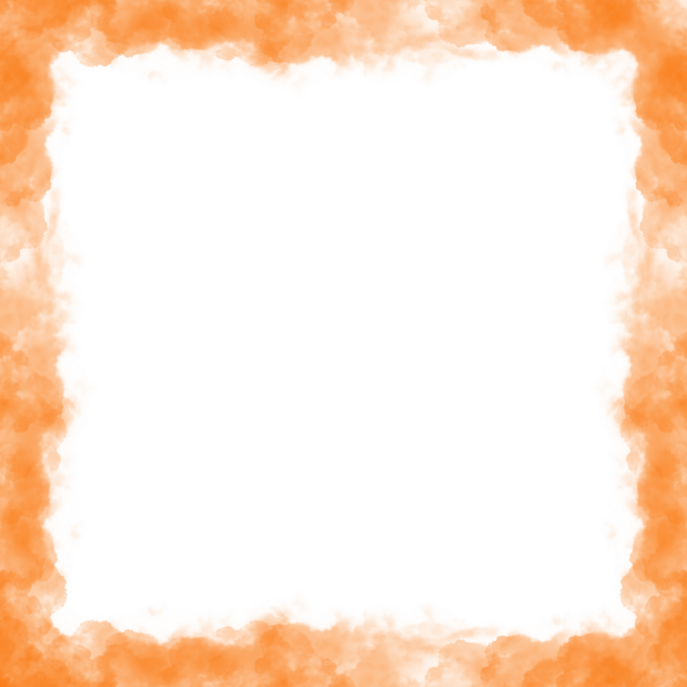 Abstract Orange Fog Frame png