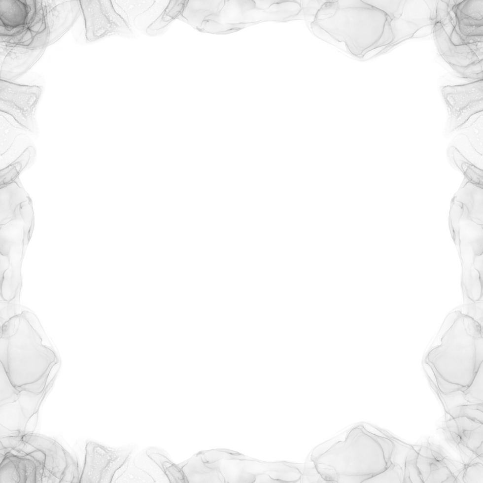 Abstract Black Ink Frame png