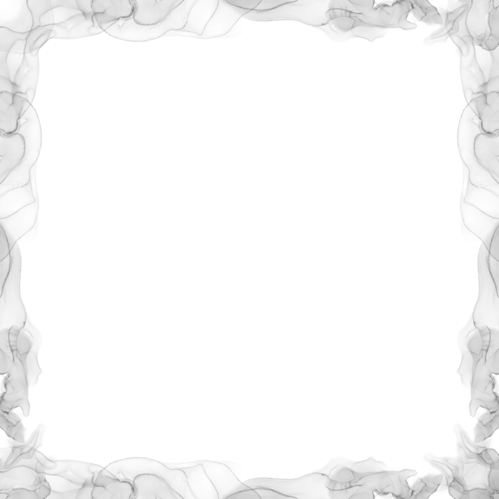 Abstract Black Ink Frame png
