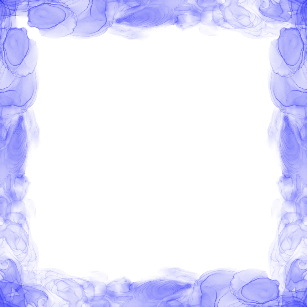 Abstract Blue Ink Frame png