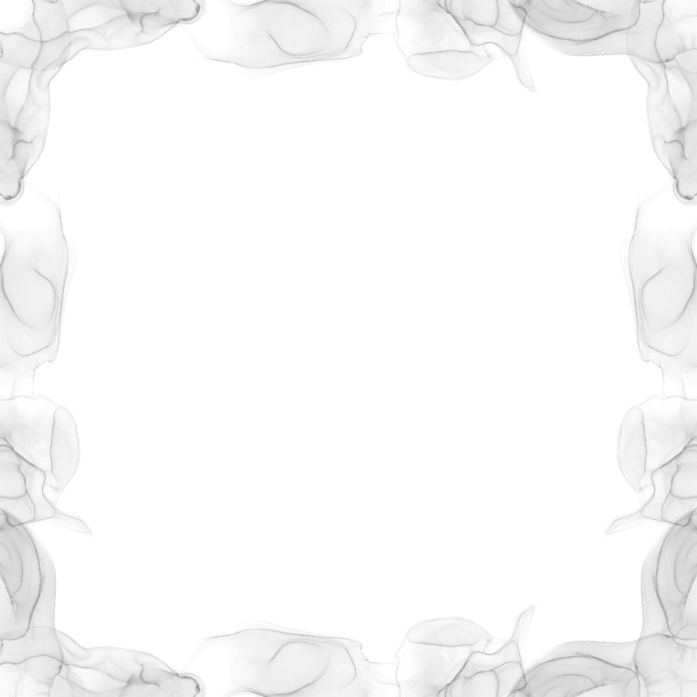 Abstract Black Ink Frame png