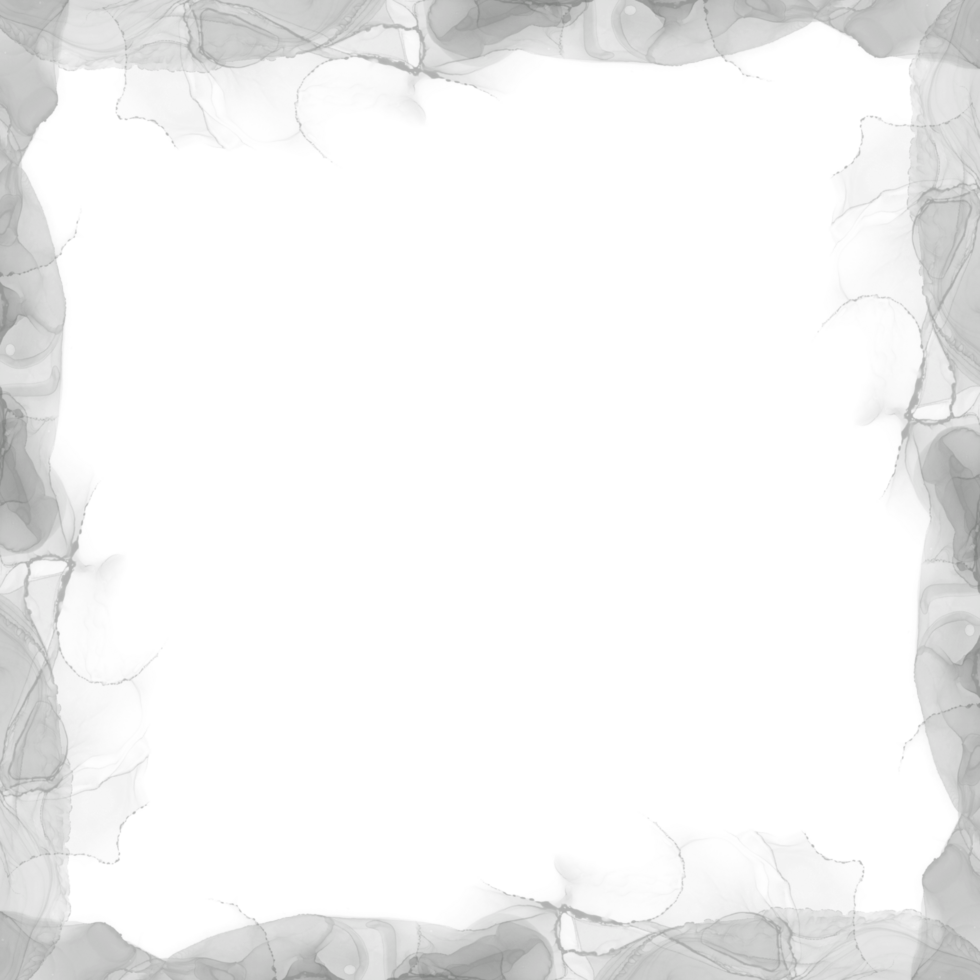 Abstract Black Ink Frame png