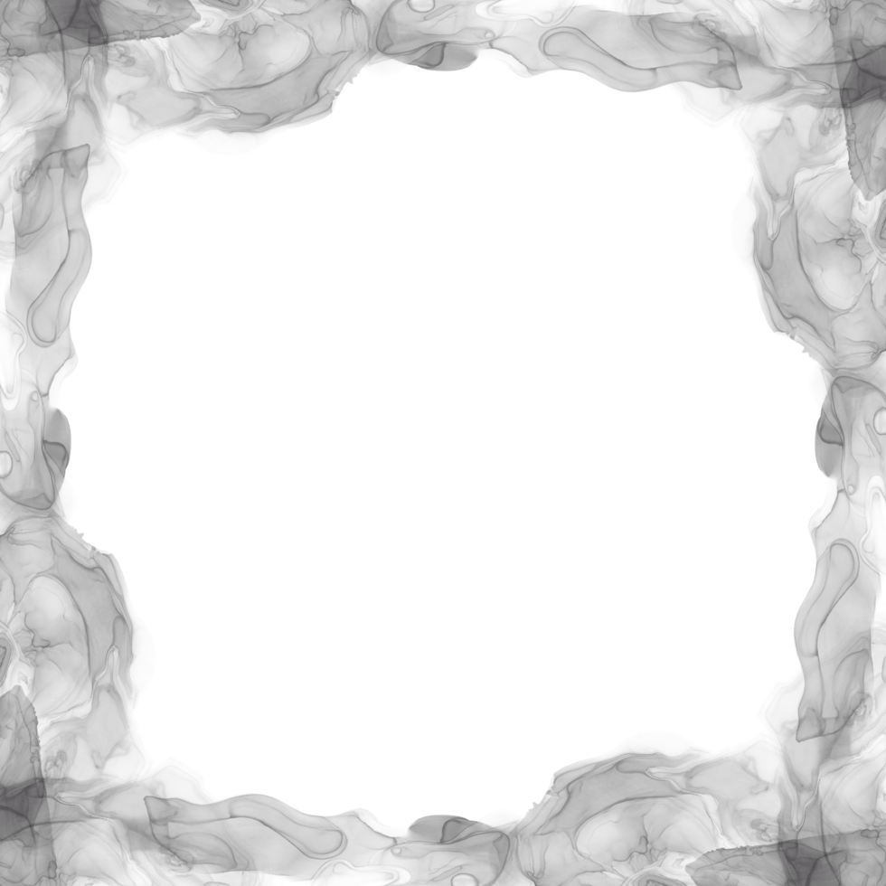 Abstract Black Ink Frame png