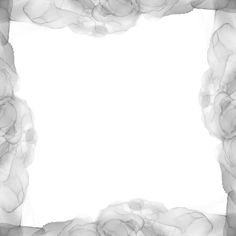 Abstract Black Ink Frame png