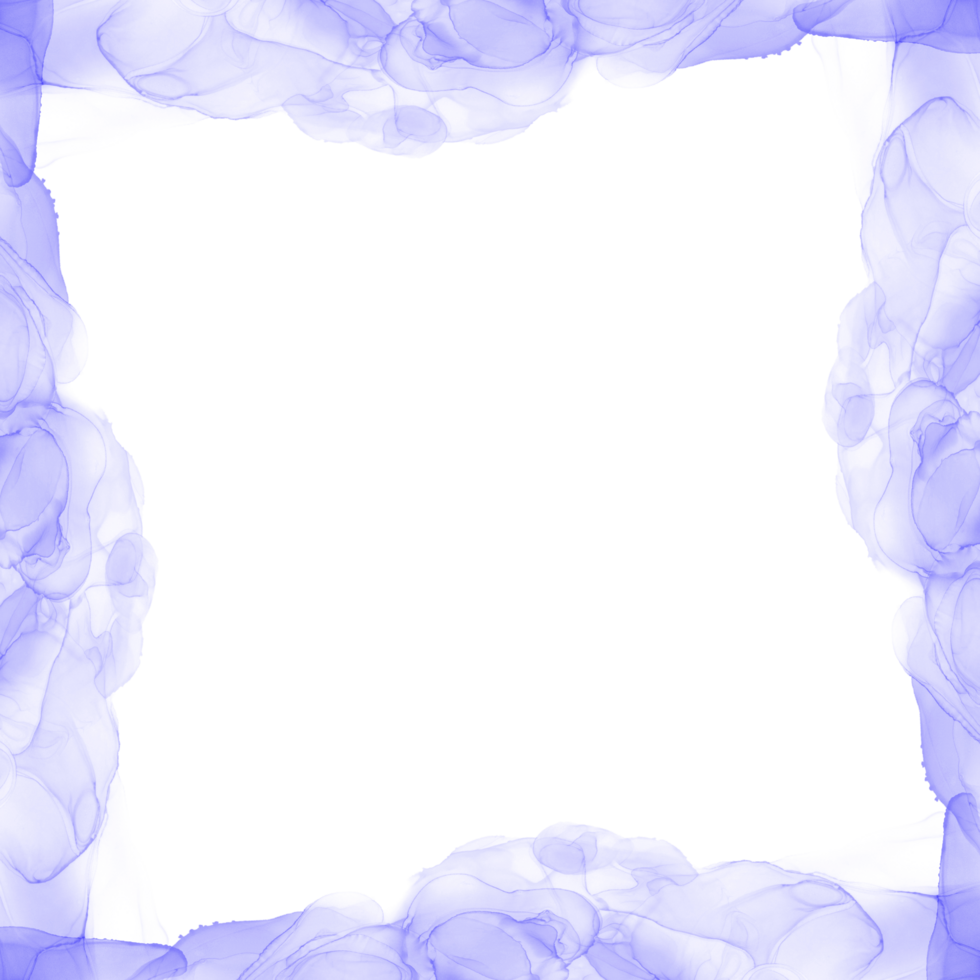 Abstract Blue Ink Frame png