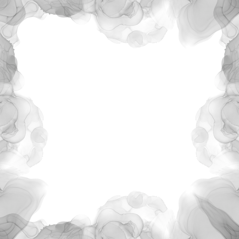 Abstract Black Ink Frame png