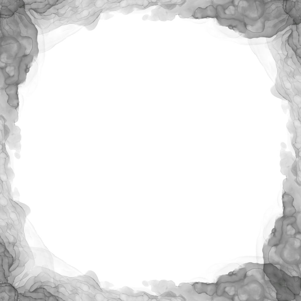 Abstract Black Ink Frame png