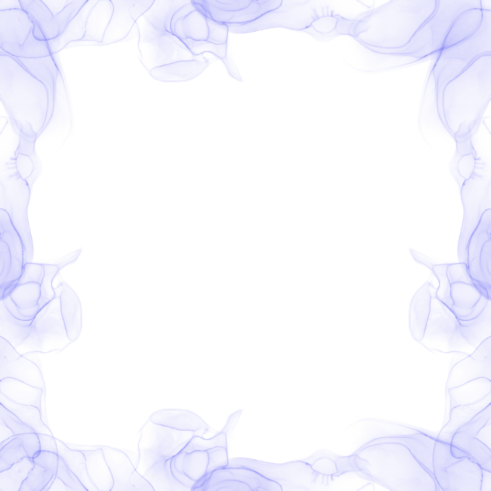 Abstract Blue Ink Frame png