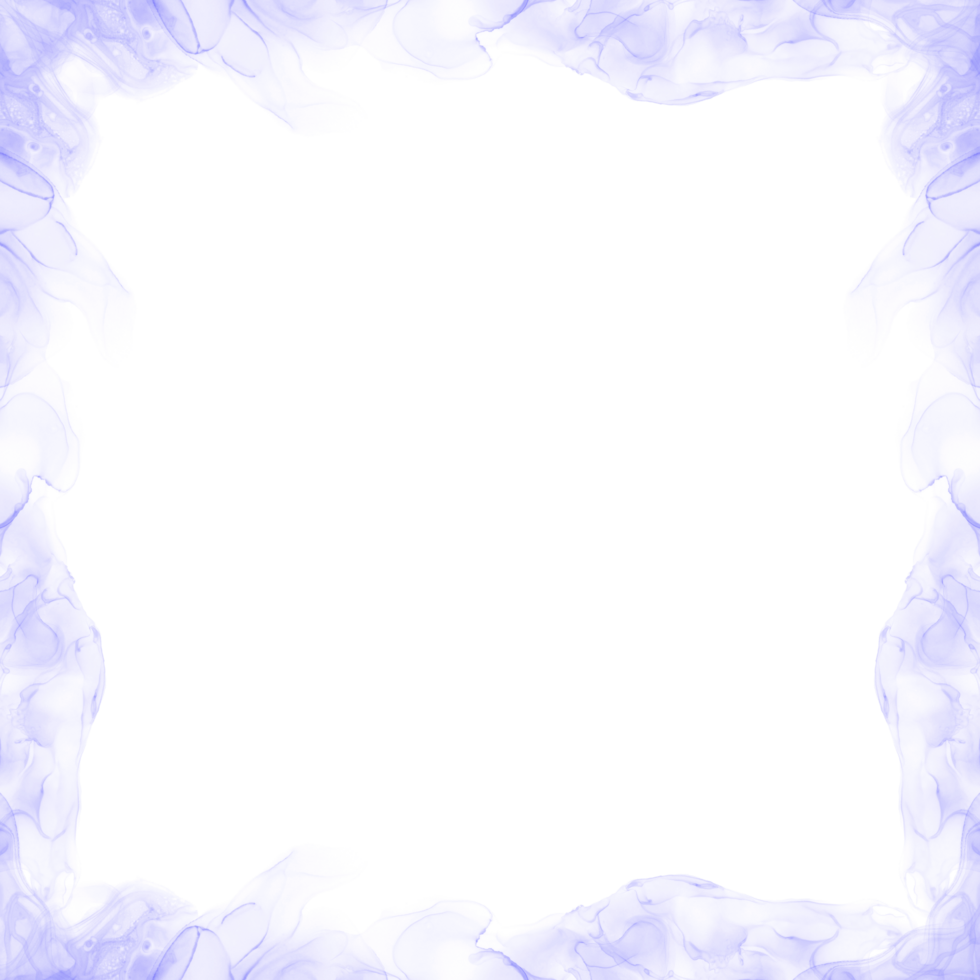 Abstract Blue Ink Frame png