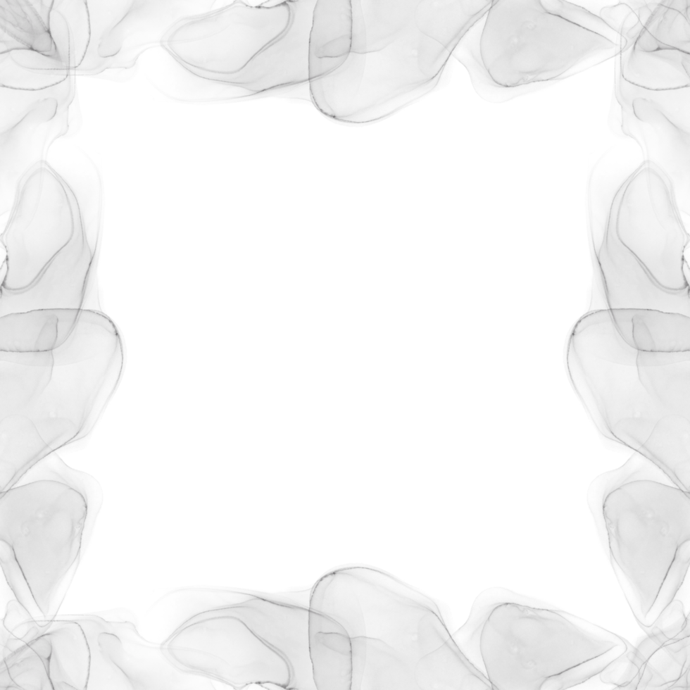 Abstract Black Ink Frame png