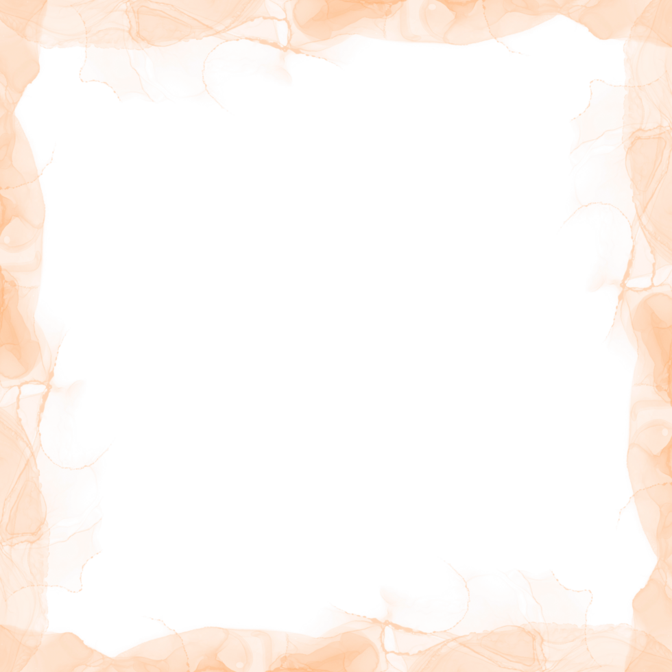 Abstract Orange Ink Frame png