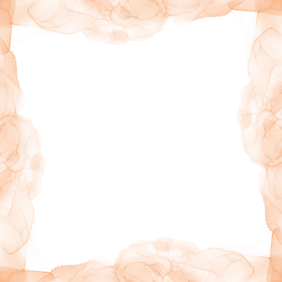 Abstract Orange Ink Frame png