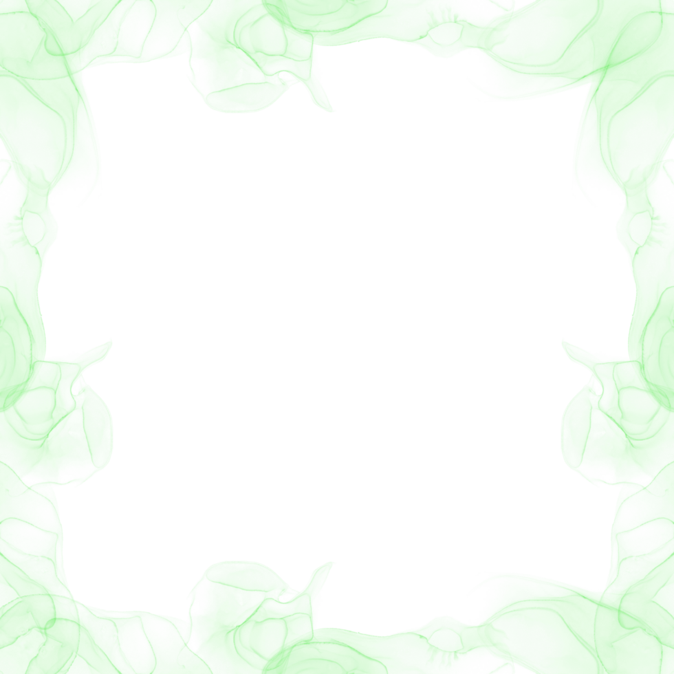 Abstract Green Ink Frame png