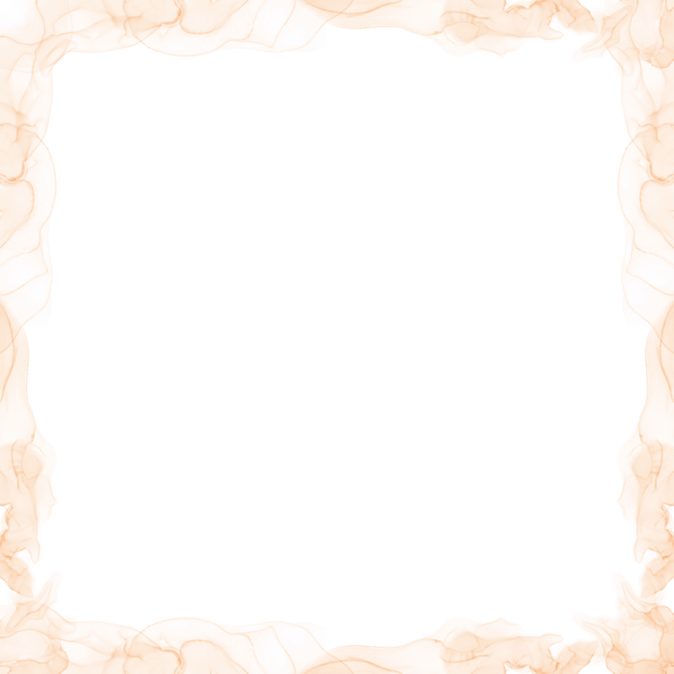Abstract Orange Ink Frame png