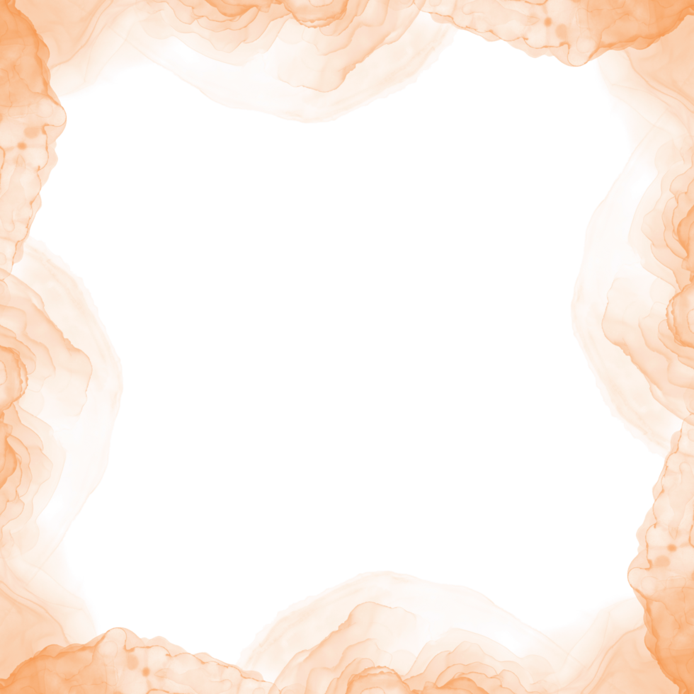 Abstract Orange Ink Frame 34002948 PNG