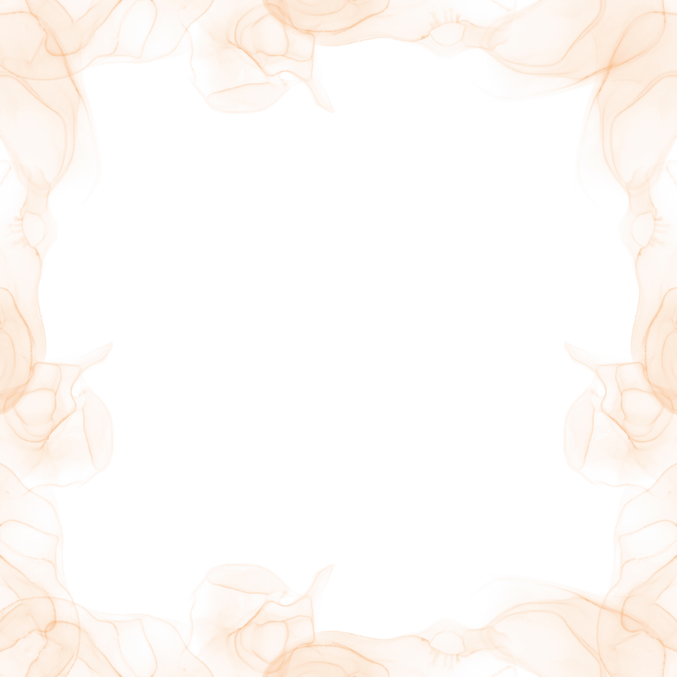 Abstract Orange Ink Frame png