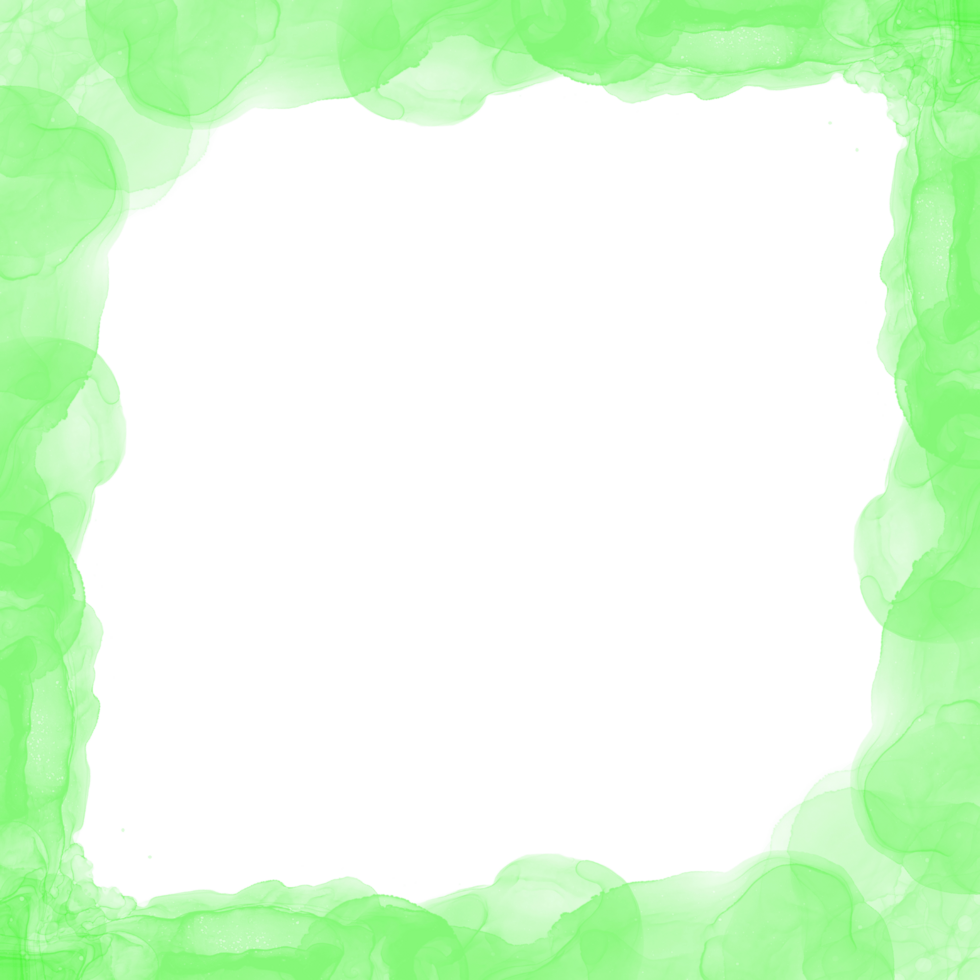Abstract Green Ink Frame png