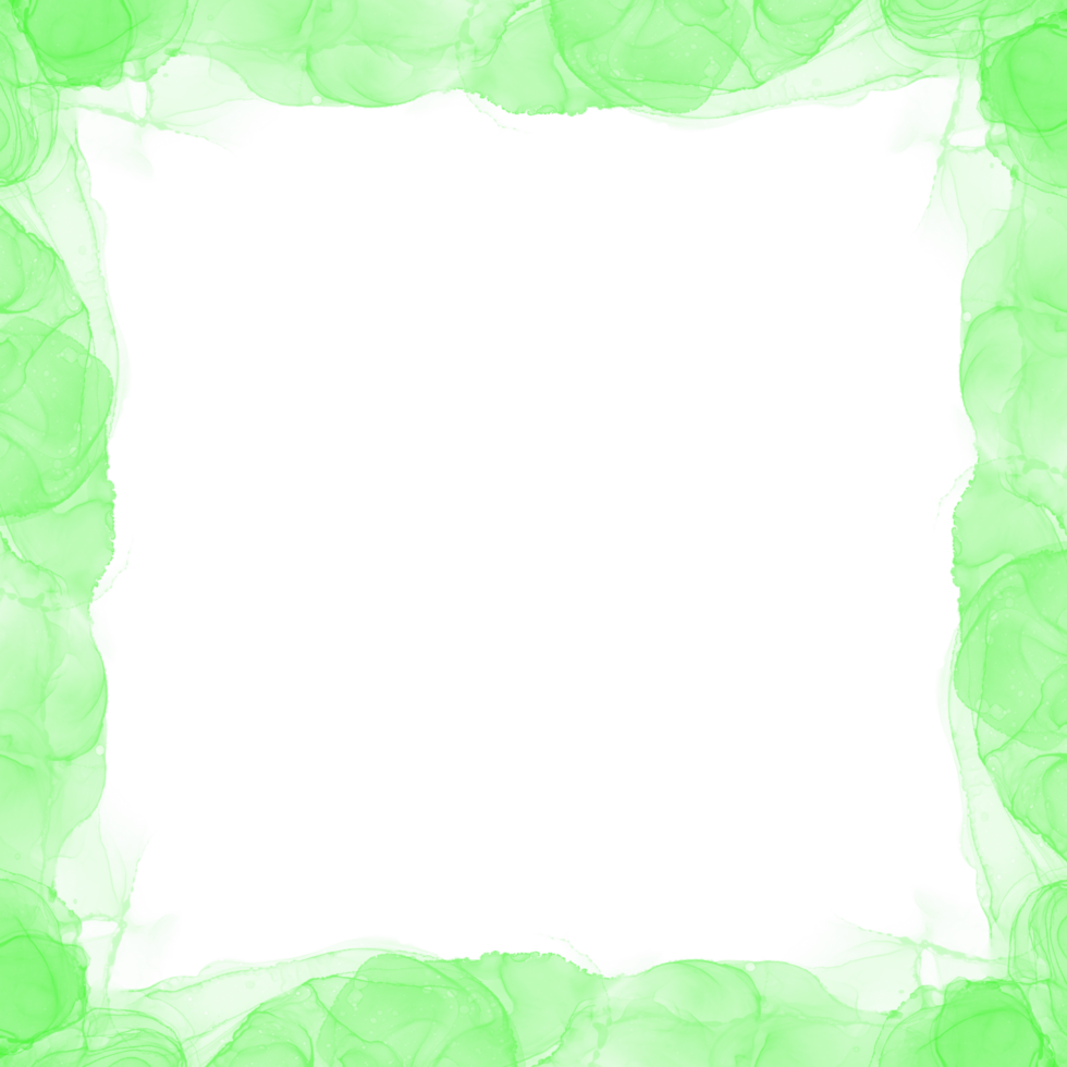 Abstract Green Ink Frame png
