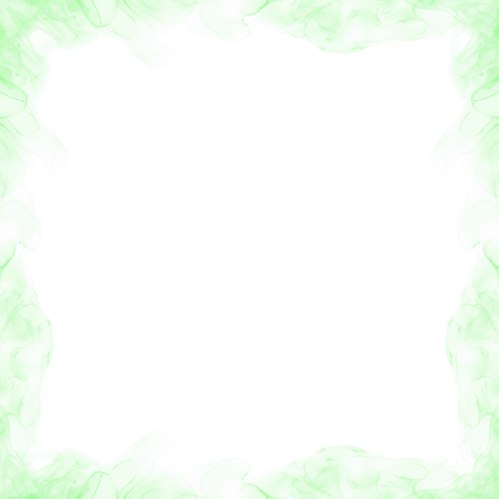 Abstract Green Ink Frame png