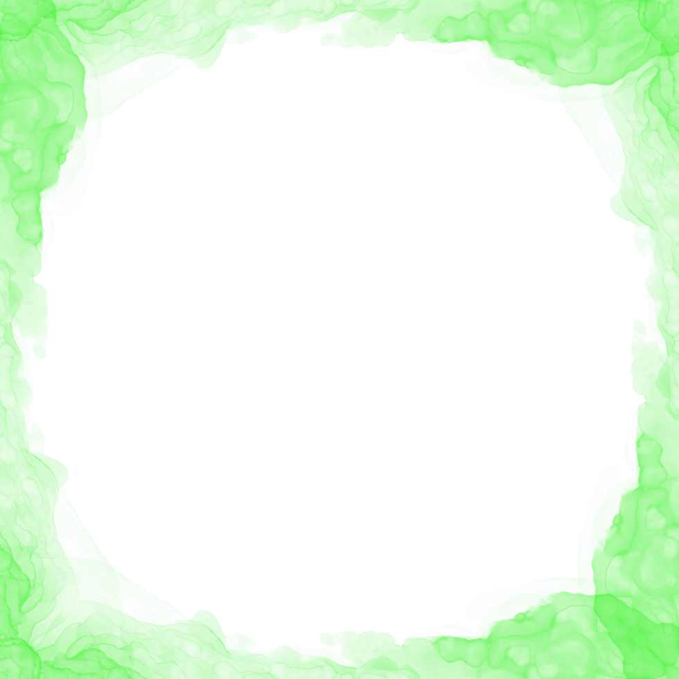 Abstract Green Ink Frame png