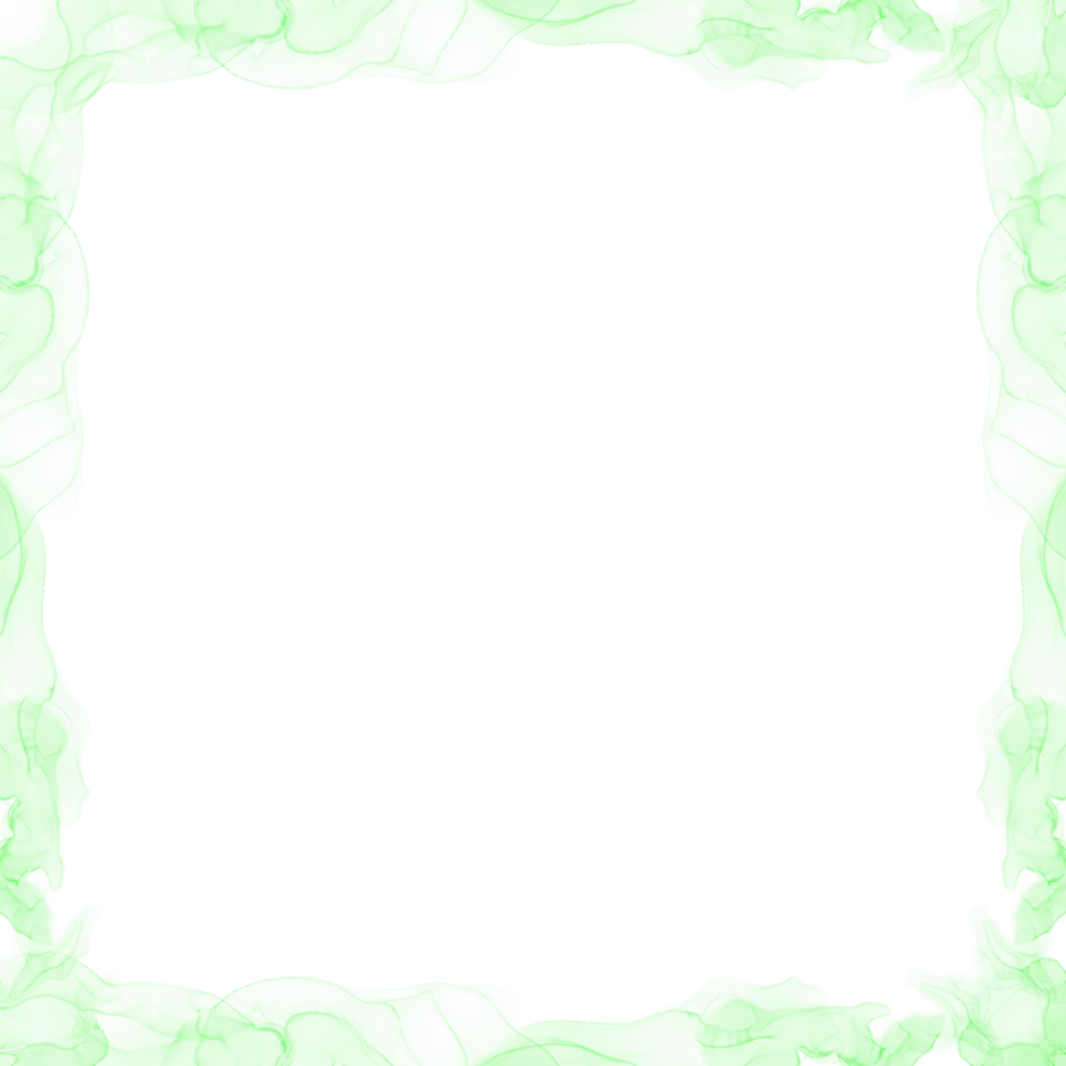 Abstract Green Ink Frame png