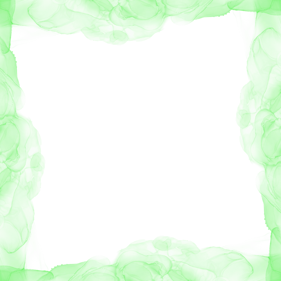 Abstract Green Ink Frame png