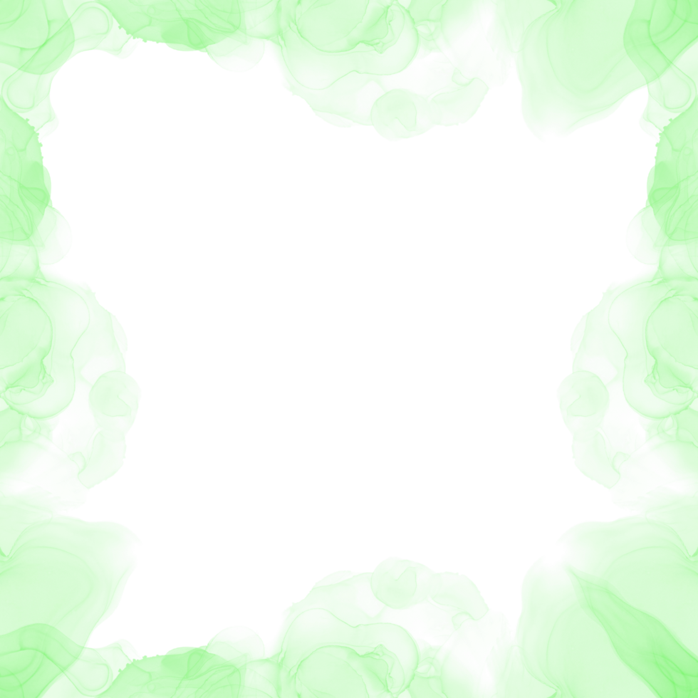 Abstract Green Ink Frame png