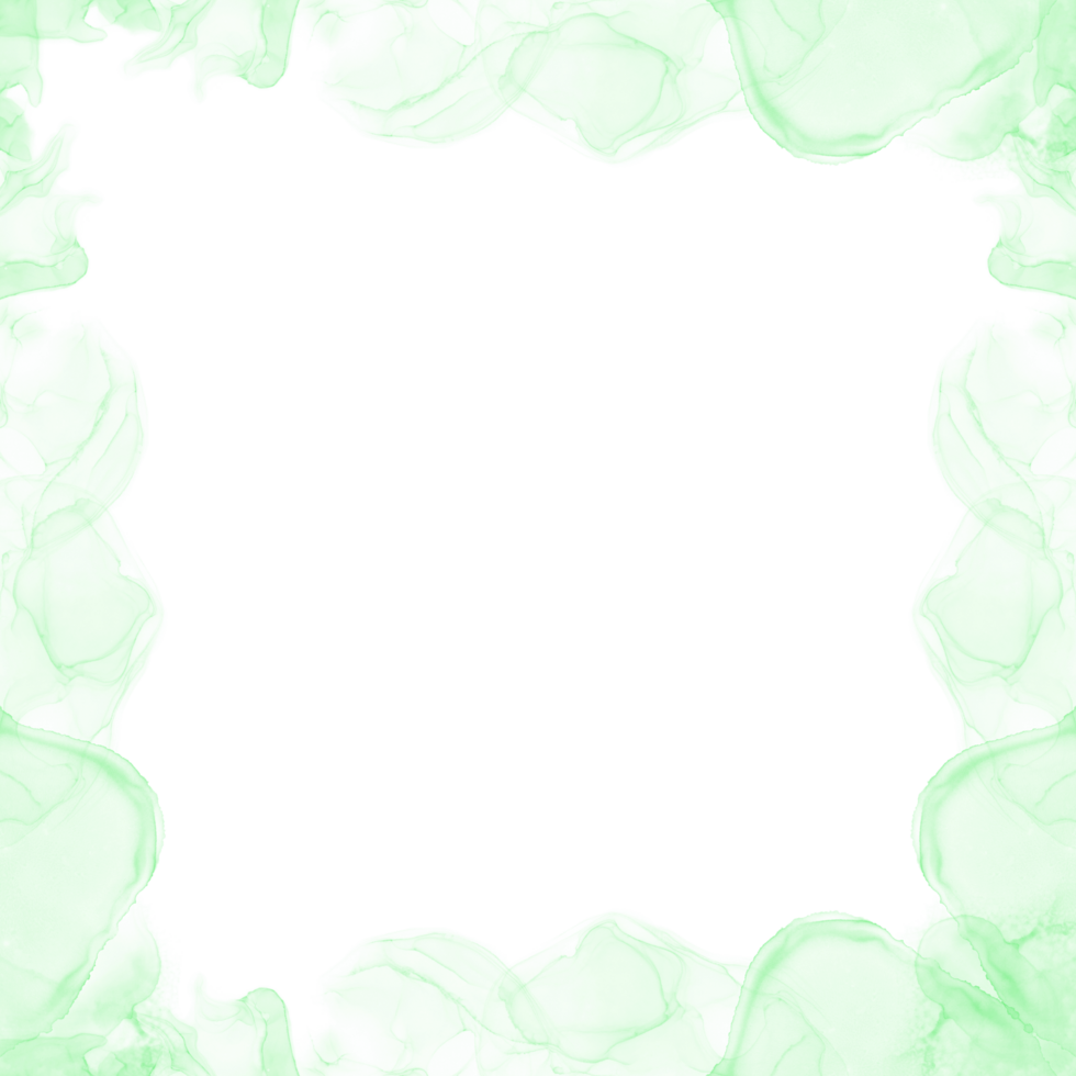 Abstract Green Ink Frame 34003000 PNG