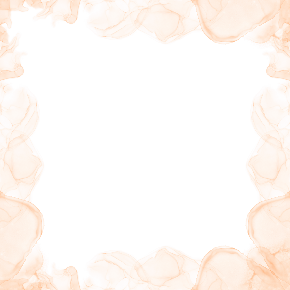 Abstract Orange Ink Frame png