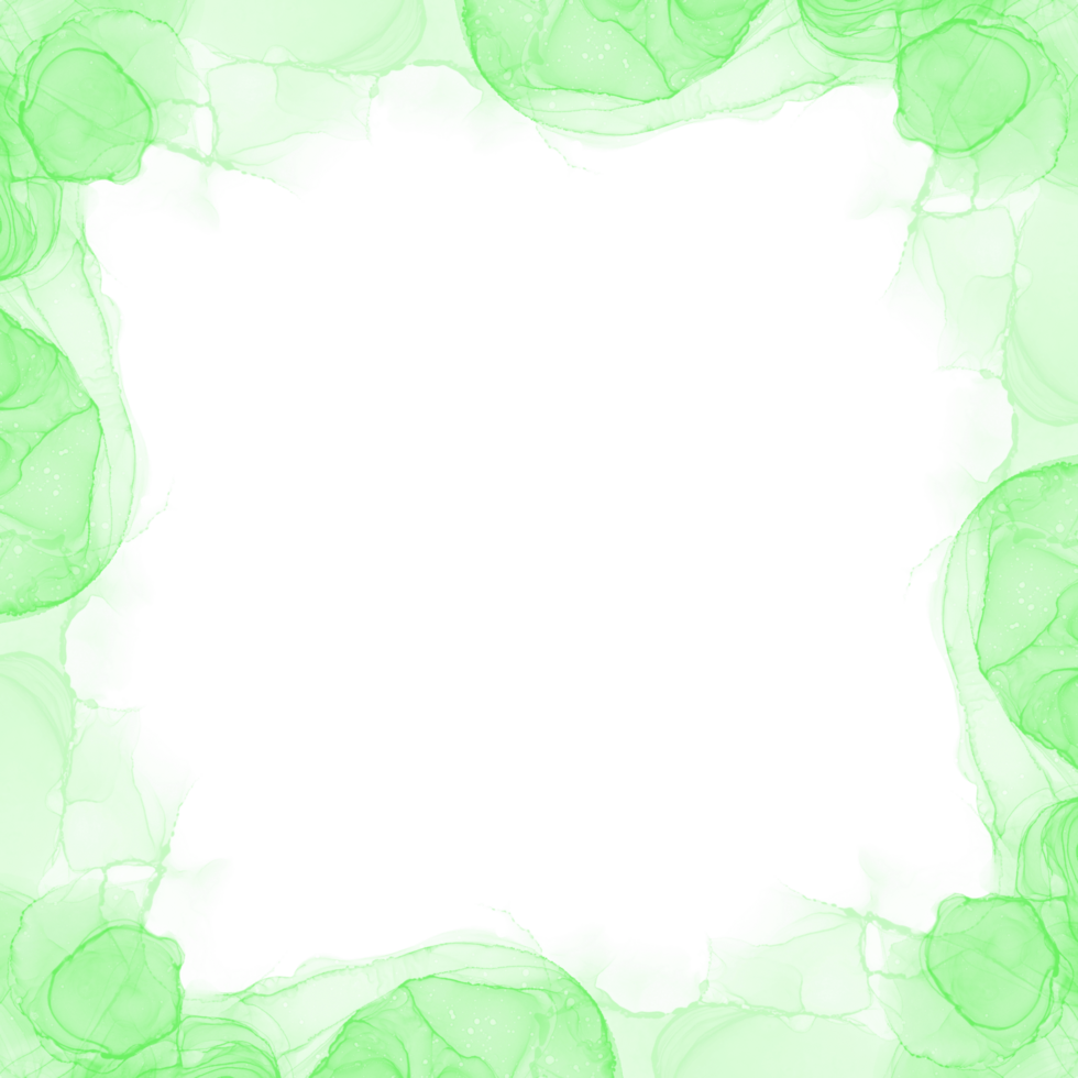 Abstract Green Ink Frame png