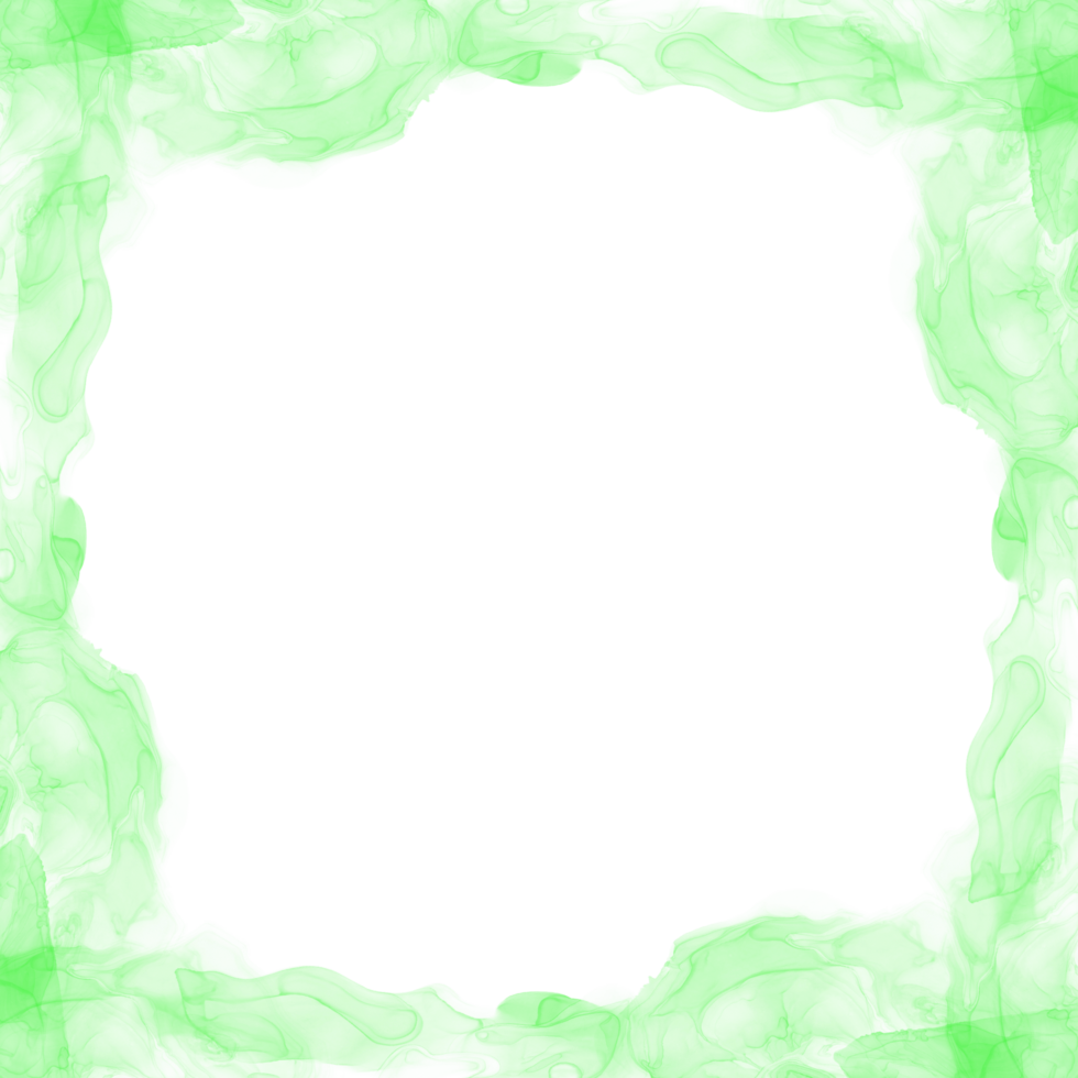 Abstract Green Ink Frame png