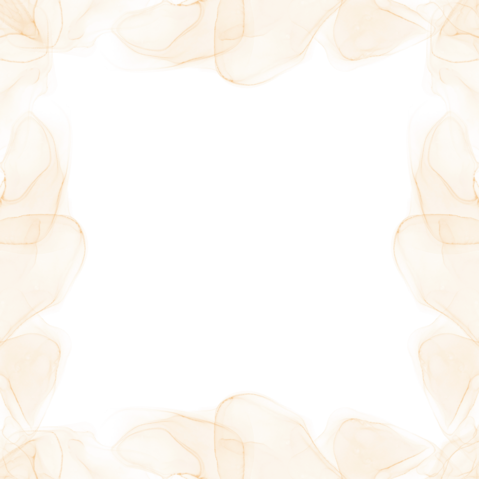 Abstract Orange Ink Frame png
