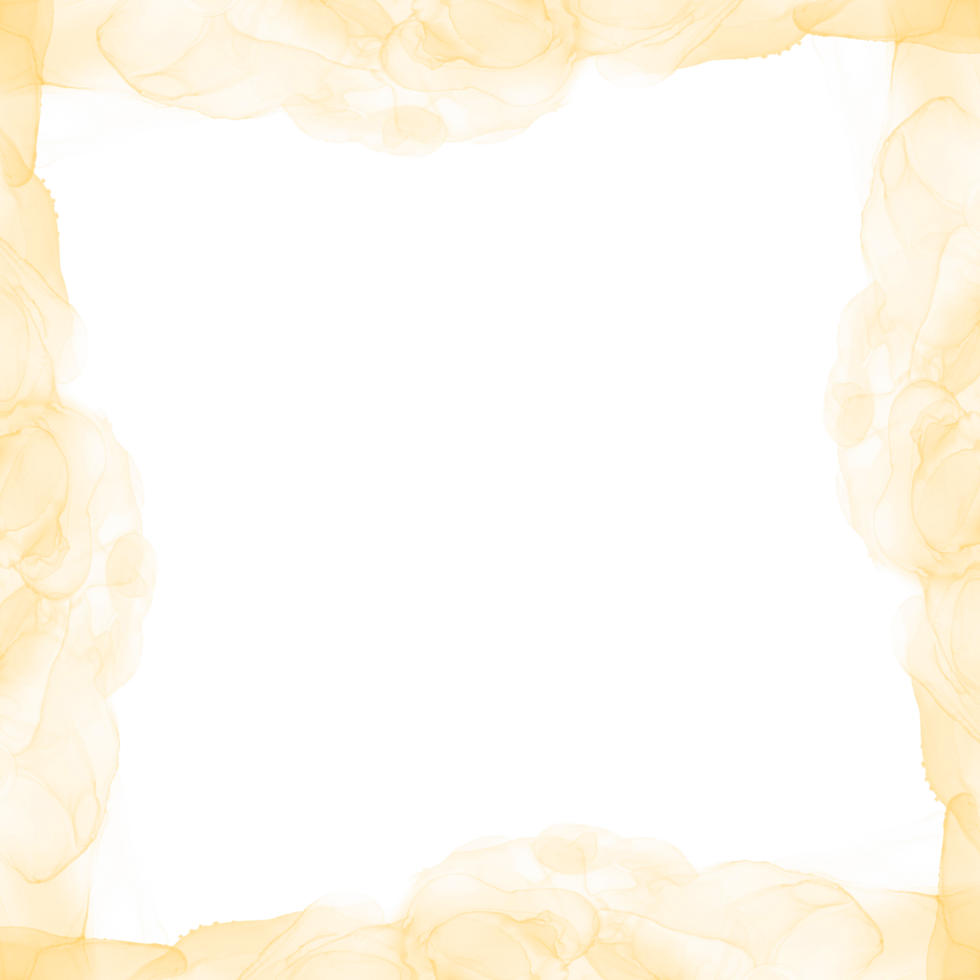 Abstract Yellow Ink Frame png