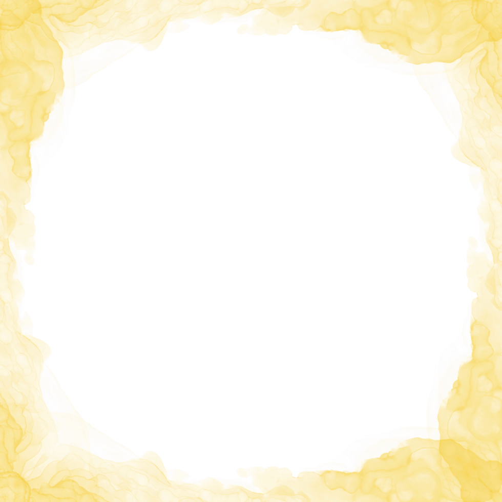Abstract Yellow Ink Frame png