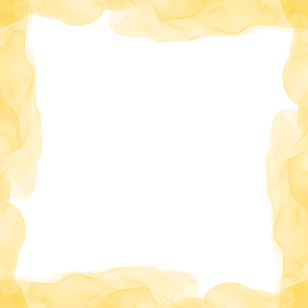 Abstract Yellow Ink Frame png