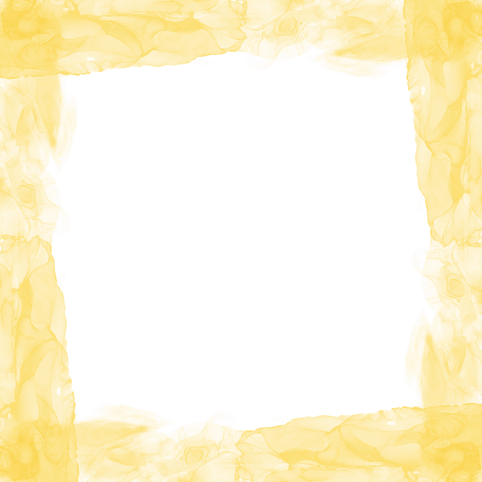 Abstract Yellow Ink Frame png