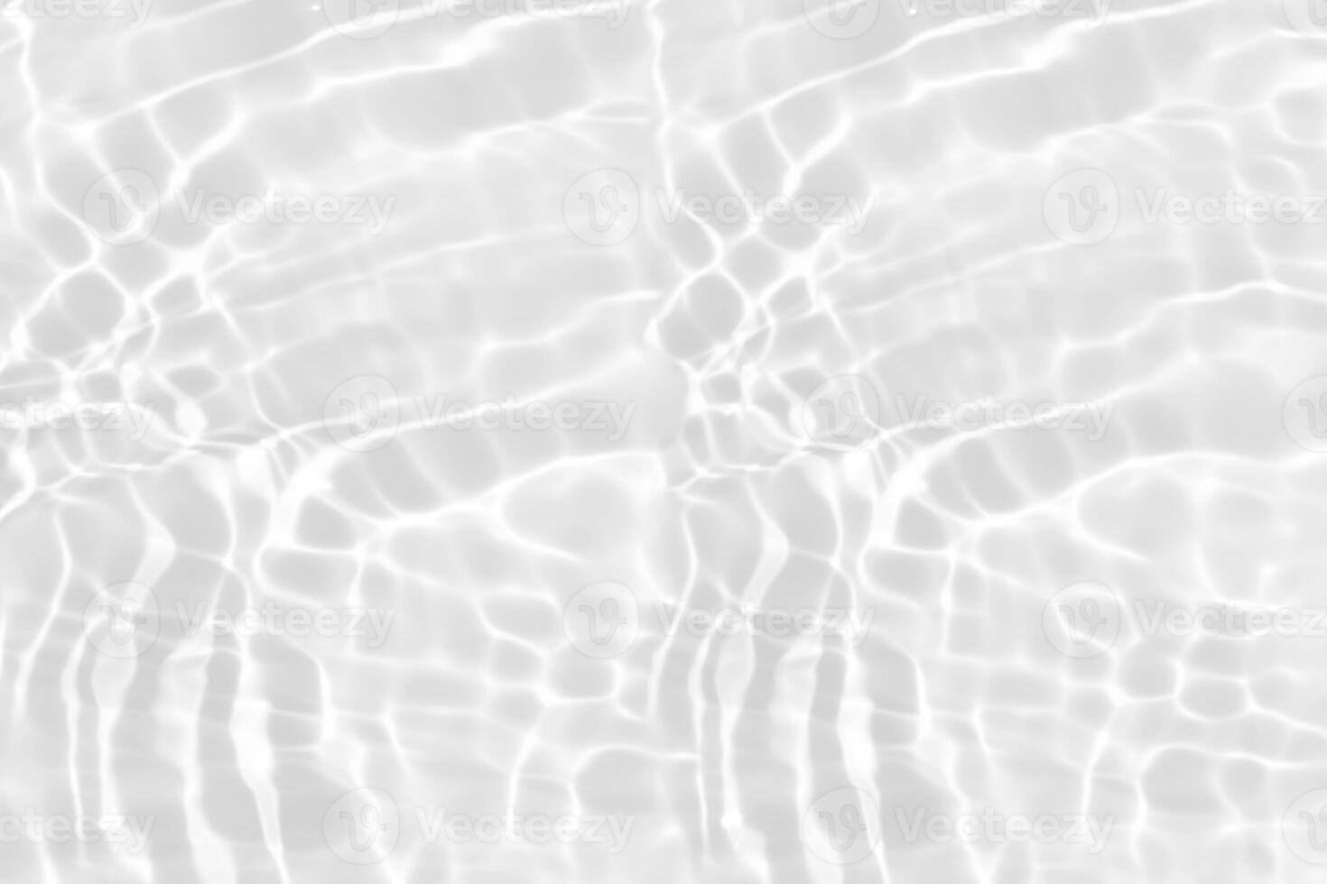 Defocus blurred transparent blue colored clear calm water surface texture with splashes reflection. Trendy abstract nature background. Water waves in sunlight with copy space. Blue watercolor shine. photo